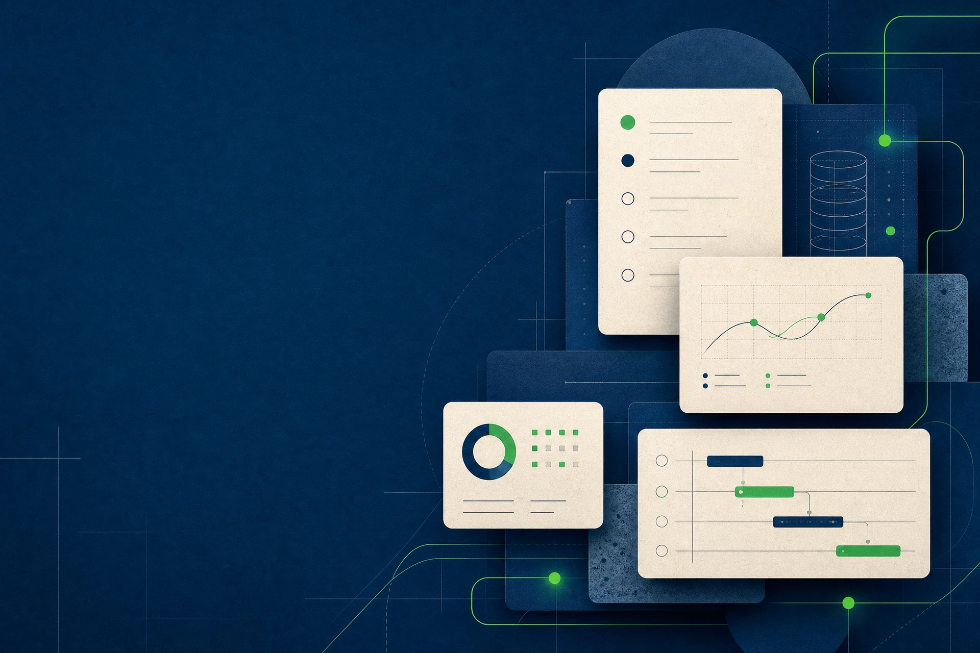 Illustration abstraite de la plateforme E Value it 2 en construction