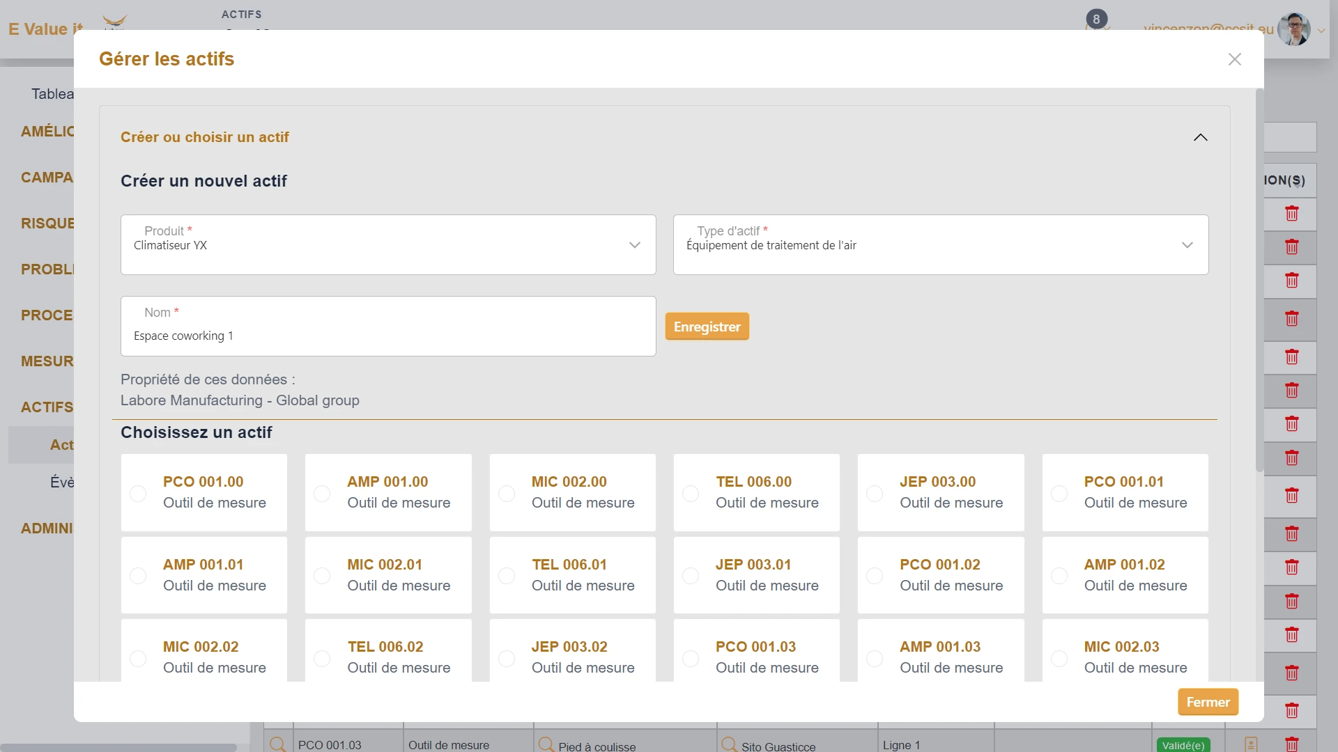 Manage assets : Gestion digitale de parcs d'équipements et d'actifs