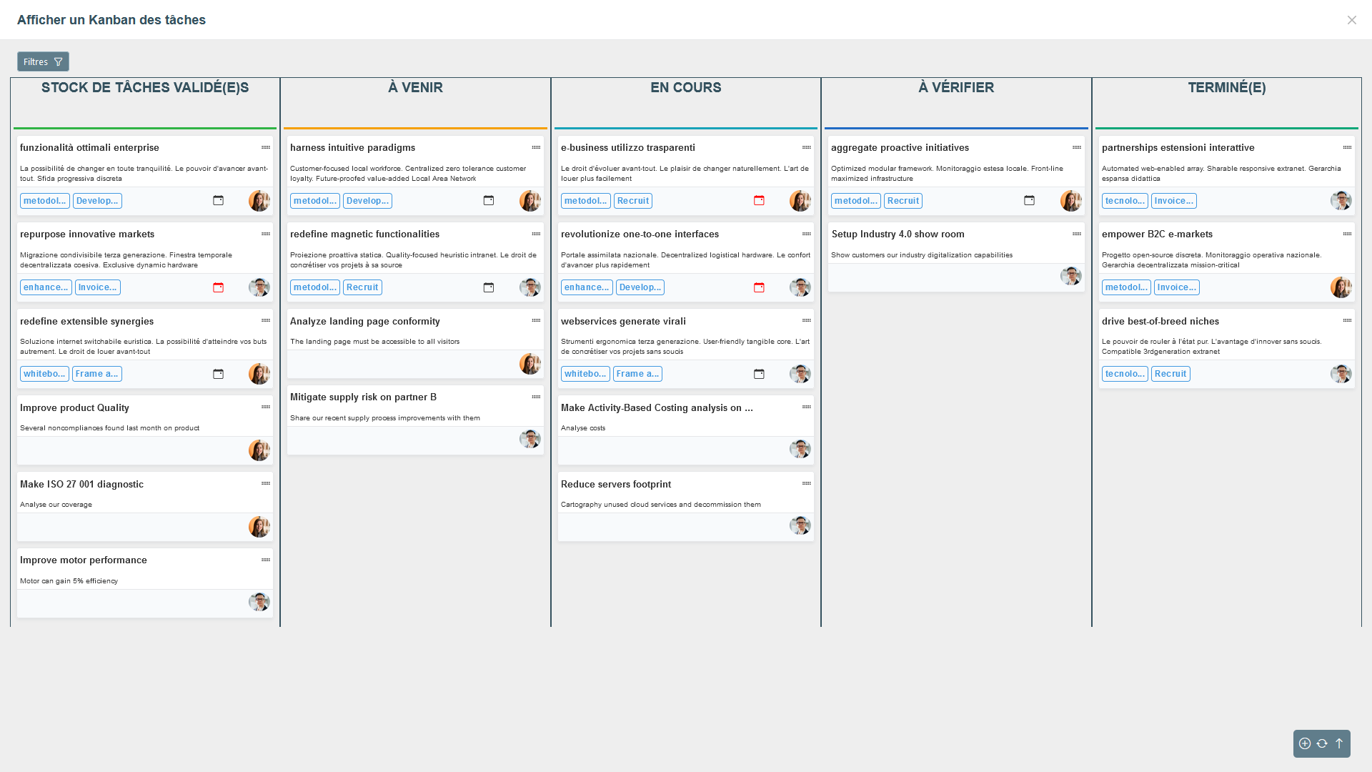 Plan d'action collaboratif et visuel avec Kanban